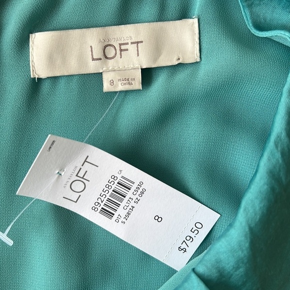 Loft Ruched Detail Lightweight Sleeveless Dress NWT - Picture 7 of 12